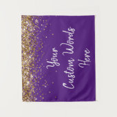 Tenture Prop Photo Booth Party Anniversaire Purple Gold Pe (Devant)