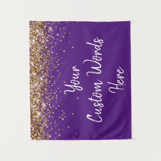 Tenture Prop Photo Booth Party Anniversaire Purple Gold Pe (Devant)