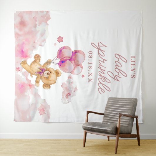Tenture Prop photo de Baby shower de fille d'attente préco (En situation (horizontale))