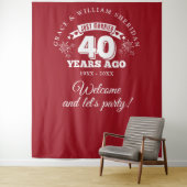 Tenture Prop photo du 40e anniversaire de Ruby juste marié (En situation)