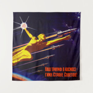 Tenture propagande spatiale soviétique
