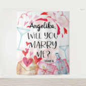 Tenture Proposition de marriage | You Marry Me ? Custom (Devant)
