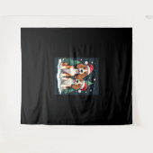 Tenture Propriétaire de chien de Noël beagle Pajama de Noë (Devant (Horizontal))