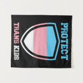 Tenture Protéger les enfants trans (Devant (Horizontal))