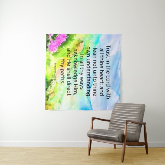 Tenture Proverbes 3:5-6 (En situation (horizontale))