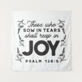 Tenture Psalm 126:5 Scripture Typography – Reap in Joy (Devant)