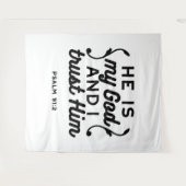 Tenture Psalm 91:2 – Trust in God Christian Bible Verse (Devant (Horizontal))