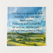 Tenture Psaume 116:1-2 (Devant)