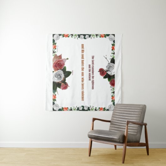 Tenture Psaume 11:5, No Violence (En situation (horizontale))