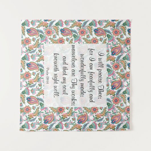 Tenture Psaume 139:14 (Devant (Horizontal))