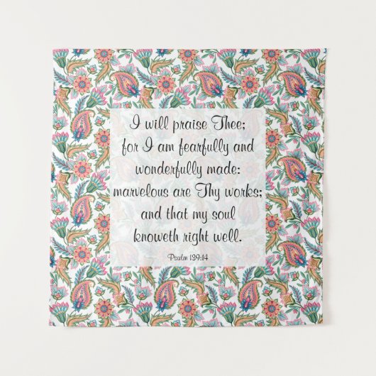 Tenture Psaume 139:14 (Devant)