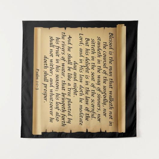 Tenture Psaume 1:1-3 (Devant (Horizontal))