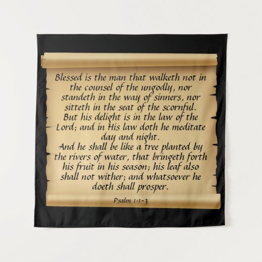 Tenture Psaume 1:1-3 (Devant)