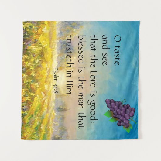 Tenture Psaume 34:8 (Devant (Horizontal))