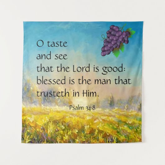 Tenture Psaume 34:8 (Devant)