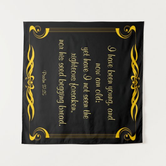 Tenture Psaume 37:25 (Devant (Horizontal))