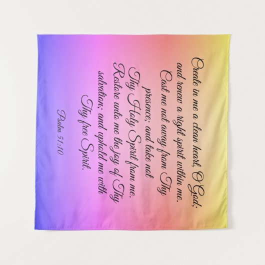 Tenture Psaume 51:10-12 (Devant (Horizontal))