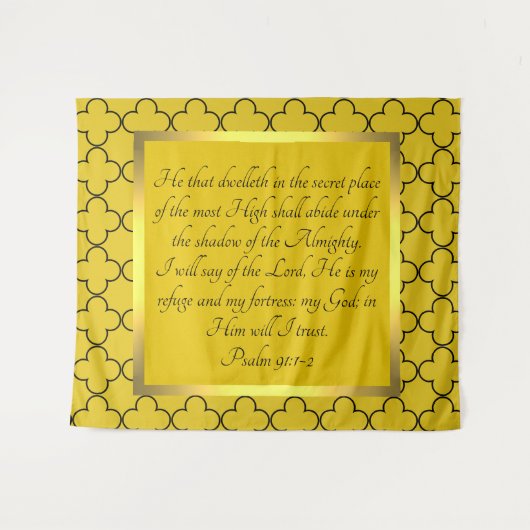 Tenture Psaume 91:1-2 (Devant (Horizontal))