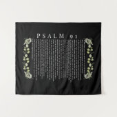 Tenture Psaume 91 Écriture botanique chrétienne de verdure (Devant (Horizontal))