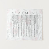 Tenture Psaume 91 Typographie Christian Floral (Devant (Horizontal))