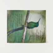 Tenture Psaumes 91:1-4 Inspirationnel (Devant (Horizontal))