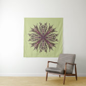 Tenture Psychedelic Eye Plant - Surreal Botanical Mandala (En situation (horizontale))