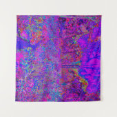 Tenture Psychédélique Impressionniste Paysage Violet (Devant (Horizontal))