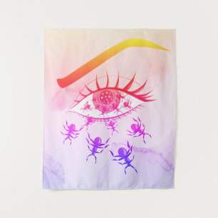 Tenture Psychédélique Tirée Trippie Hippie Horreur