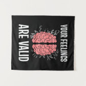 Tenture Psychologue Vos sentiments sont valides (Devant (Horizontal))