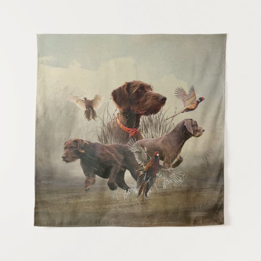 Tenture Pudelpointers, Chasse faisan (Devant)