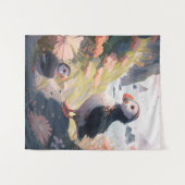 Tenture Puffin Bird Portrait Animal Peinture Faune Gratuit (Devant (Horizontal))