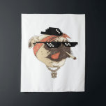 Tenture Pug Life Blanket<br><div class="desc">Wall Art Decor: Good idea for home interior walls decor such as living room,  bedroom,  kitchen,  bathroom,  guest room,  office and others,  also be good gift ideas for your friends. Wall art paintings use high quality waterproof sunfast Blanket material</div>