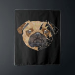 Tenture Pug Sketch Blanket<br><div class="desc">Wall Art Decor: Good idea for home interior walls decor such as living room,  bedroom,  kitchen,  bathroom,  guest room,  office and others,  also be good gift ideas for your friends. Wall art paintings use high quality waterproof sunfast Blanket material</div>