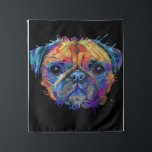 Tenture Pug Splash Blanket<br><div class="desc">Wall Art Decor: Good idea for home interior walls decor such as living room, bedroom, kitchen, bathroom, guest room, office and others, also be good gift ideas for your friends. Wall art paintings use high quality waterproof sunfast Blanket material</div>