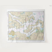 Tenture Puget Sound-Northern Part Graphique nautique 18441 (Devant (Horizontal))