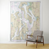 Tenture Puget Sound-Northern Part Graphique nautique 18441 (En situation)