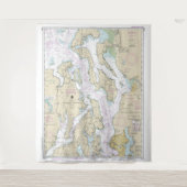 Tenture Puget Sound-Northern Part Graphique nautique 18441 (Devant)