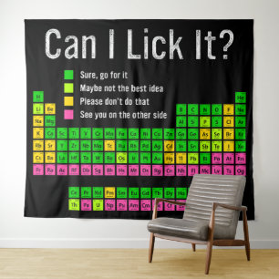Tenture Puis-je le Lick Table périodique Enseignant Enfant