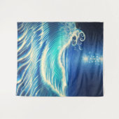 Tenture Puissance de l'océan bleu (Devant (Horizontal))