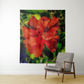 Tenture Puissance des fleurs rouges (En situation)