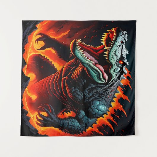 Tenture Puissance du crocodile (Devant (Horizontal))