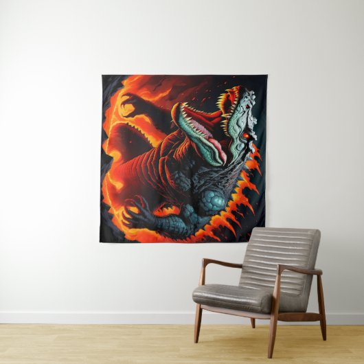 Tenture Puissance du crocodile (En situation (horizontale))