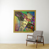 Tenture Purim Esther Célébration Art foncé Imprimer Tapiss (En situation (horizontale))