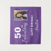 Tenture Purple 50 et fabuleux fond photo d'anniversaire (Devant)