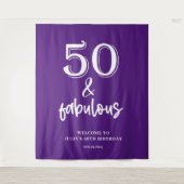 Tenture Purple 50ème anniversaire fête (Devant)