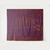 Tenture Purple Burve Orange Mariage Photo Booth fond (Devant (Horizontal))