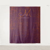 Tenture Purple Burve Orange Mariage Photo Booth fond (Devant)