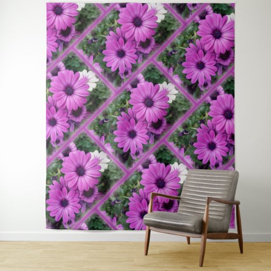Tenture Purple daisies (En situation)