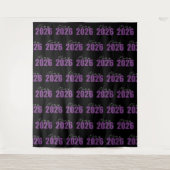 Tenture Purple Glitter Class of 2026 Photo Backdrop (Devant)