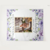 Tenture Purple Lilac Floral Photo Funéraire (Devant (Horizontal))